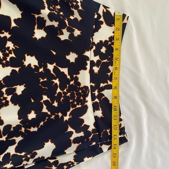 The Limited Skirt Y2K Fully Lined Navy & Orange Silky Feeling A-line Size XS - Picture 8 of 8